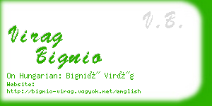 virag bignio business card